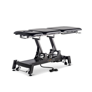 Stabil Pro Shorthead 3-Section Electric Treatment Table- Black 7 lying down position high height