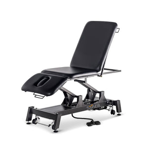 Stabil Pro Shorthead 3-Section Electric Treatment Table- Black 8 mid height leg down chiropractors and physio's