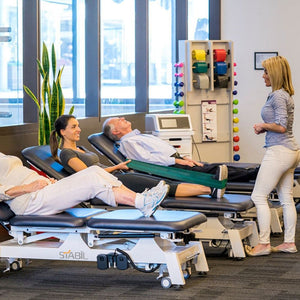 Stabil Pro Shorthead 3-Section Electric Treatment Table- Black in use 10