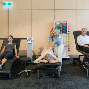 Stabil Pro Shorthead 3-Section Electric Treatment Table- Black in use 6