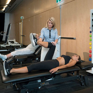 Stabil Pro Shorthead 3-Section Electric Treatment Table- Black in use 9