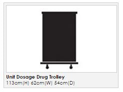 Sunflower Medical Unit Dosage System Trolley Small dimensions