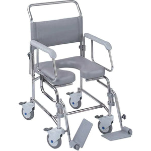 Chiltern Invadex Transaqua transit attendant propelled Shower Commode Wheelchair Wheeled Toilet Commode