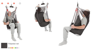Direct Healthcare Group Flexible Sling with paitent hoisted three views