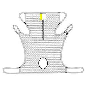 Direct Healthcare Group Flexible Sling with Undivided Leg Support with commode opening illustration