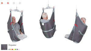 Direct Healthcare Group AmpSling polyester patient hoisted three views