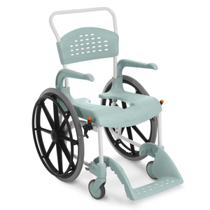 Etac | Clean Self-Propelled Shower Commode Chair Explore Ultimate Comfort and Safety Award-Winning Shower Commode Chair with Versatile Design for Shower laggon green