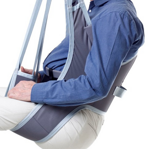 Etac | Molift EvoSling Hygiene Low Back, Large Leg Support Opening, and Comfortable Padding for Easy Dressing and Undressing on Toilet back support