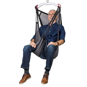 Etac | Discover comfort and flexibility with EvoSling Shadow HighBack, tailored for users requiring extra support Ideal for wheelchair transfers full view