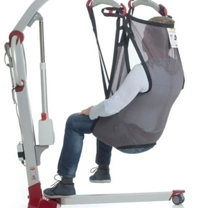 Etac | Discover comfort and flexibility with EvoSling Shadow HighBack, tailored for users requiring extra support Ideal for wheelchair transfers side view