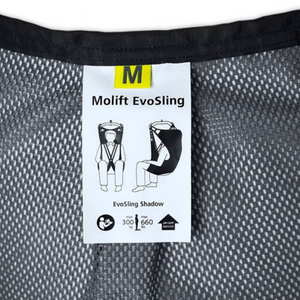 Etac | Discover comfort and flexibility with EvoSling Shadow HighBack, tailored for users requiring extra support Ideal for wheelchair transfers information