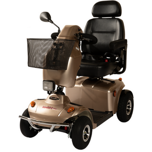 Freerider | Explore Freedom with Our Road-Legal 4-wheel Scooter Up to 20 Miles Battery Range and a Choice of Air-Filled or Solid Tyres Champagne