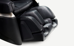 close up of leg section Black Fujiiryoki JP-2000 Zero Gravity Massage Chair. Advanced 5D AI+ Full Body Massage Experience. Heated Back Massage & Therapeutic.