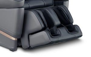 Black and grey Fujiiryoki JP-3000 Zero Gravity Massage Chair. Advanced 5D AI+ Full Body Massage Experience. Foot and leg section