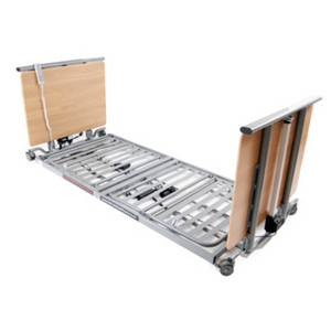 Harvest Healthcare Woburn Ultra-Low Bed Premium Safety and Comfort in Care Settings Bed Hospital Patients Fall Prevention walnut