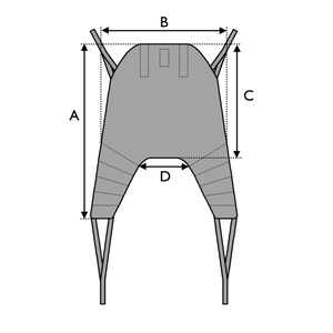 Invacare | Universal High Sling Safe and Comfortable Transfers for Patients with Limited Control  diagram