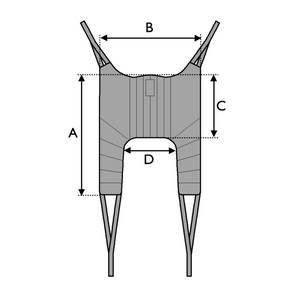 Invacare | Universal Standard Sling Safe and Comfortable Transfers for Elderly Patients diagram