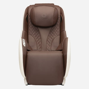 Front view Espresso Ogawa MySofa Luxe Designer 2D Massage Chair Zero Gravity, Swing Mode, and Bluetooth Speakers Full Body Massage Machine