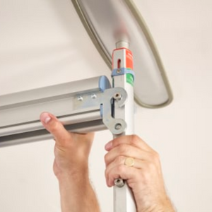 Prism Medical | Prism Pressure Fit and CP200 Portable Hoist package A Space-Efficient Solution for Patient Lifting Lightweight, Sturdy, and Tool-Free Assembly assembling