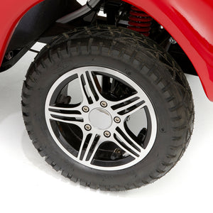 Scooterpac Cabin Car Mk2 Plus Mobility Scooter wheel close up