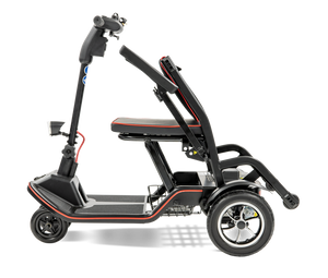 Scooterpac |  Revolutionize Your Mobility with the Feather Fold Folding Mobility Scooter folded