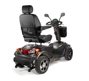 Grey Scooterpac Ignite 8mph Electric Mobility Scooter 40 Mile Range rear view