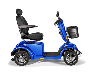 Grey Scooterpac Ignite 8mph Electric Mobility Scooter 40 Mile Range side view