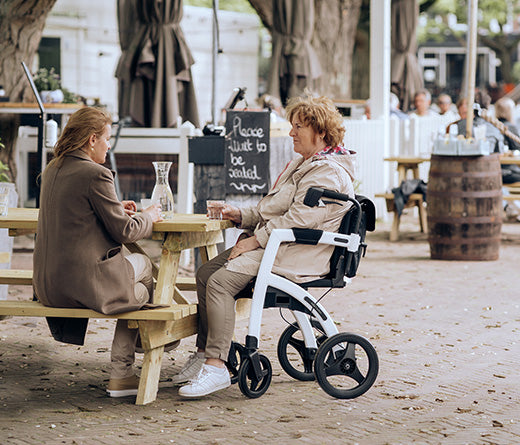 Rollz Motion 2 Rollator Wheelchair in use