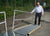 roll-a-ramp folding wheelchair ramp with handrail