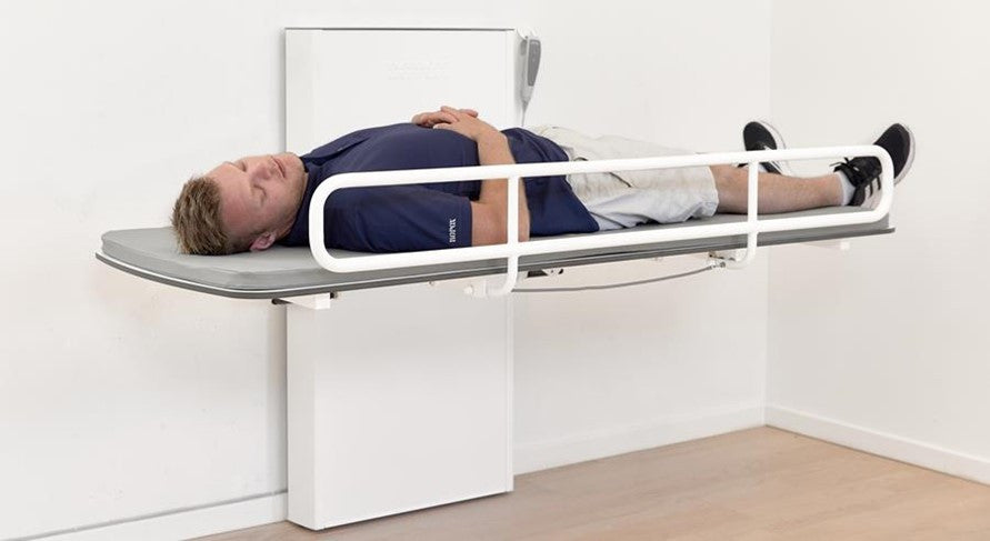 shower stretcher in use