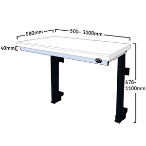 AKW ActivMotion Rise and Fall Unit Wall Mounted Size