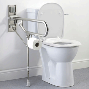 AKW Hinged FoldUp Double Hairpin Rail Toilet