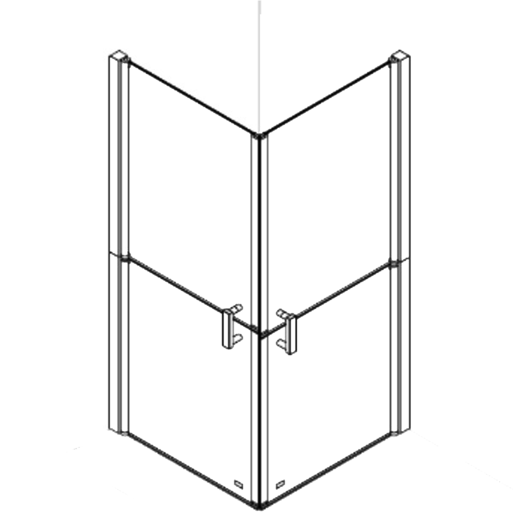 AKW Larenco Corner Duo Doors