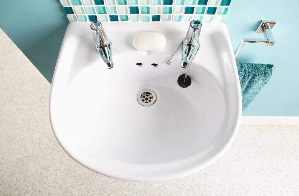 AKW Navlin Wash Basin 2 Tap Hole