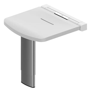 AKW Onyx Fold Up Shower Seat with Adjustable Leg White