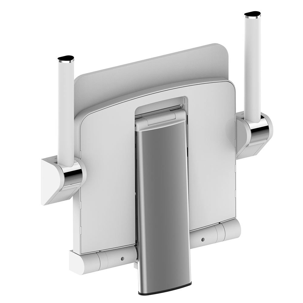 AKW Onyx Seat Back Arms Folded White