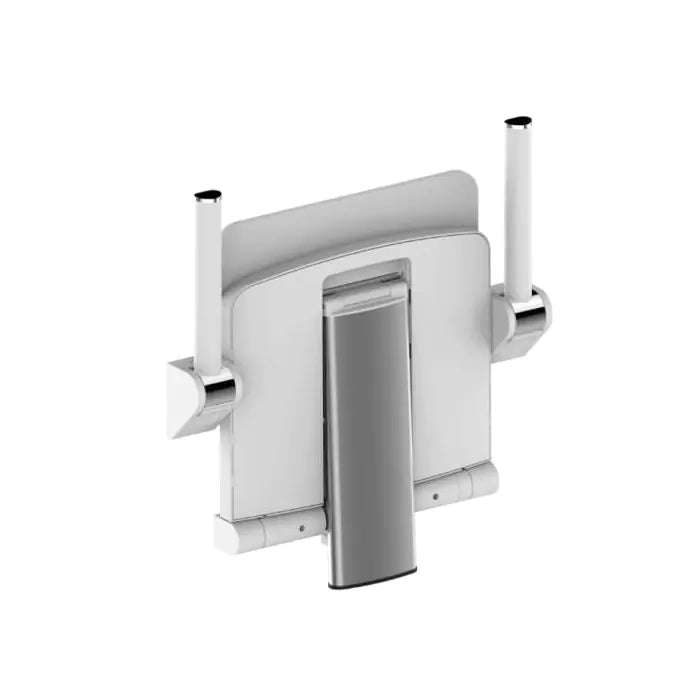 AKW Onyx Shower Seat with Adjustable Leg with Back and Arms Folded