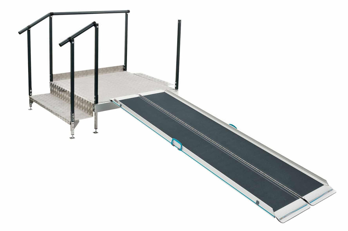 Enable Access Aerolight-Connect Platform Kit with a wheelchair ramp
