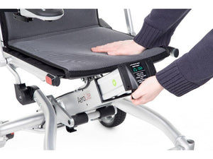 removing battery on the Motion Healthcare Aerolite Power chair, Lightweight, Electric Folding Wheelchair, Lithium Battery