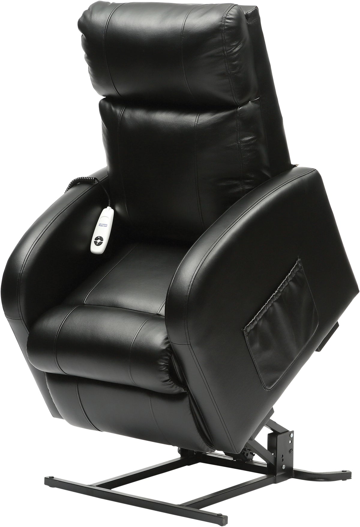 Black PU Aidapt Daresbury Rise and Recline Chair | Electric Recliner Chair for the Elderly and Disabled risen