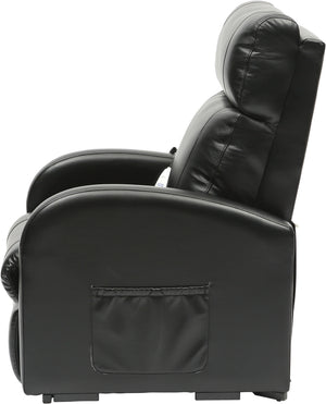 Black PU Aidapt Daresbury Rise and Recline Chair | Electric Recliner Chair for the Elderly and Disabled side view