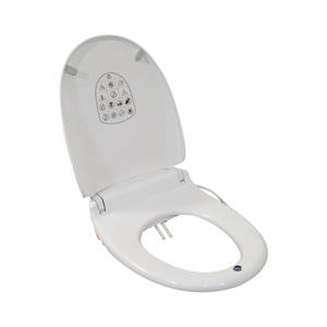 Aidapt | E Loo | Soft Closing Toilet Seat with Bidet Cleaning | Warm Air Dryer, Night Light, Heated Comfort, and Anti-Bacterial UV Protection for Ultimate Hygiene Oval