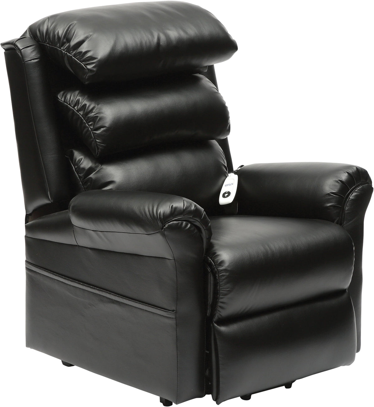 Black Aidapt Ecclesfield Series Wall Hugging Rise &amp; Recline, PU Material, Recliner Chair for Elderly and Disabled, with remote