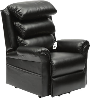 Black Aidapt Ecclesfield Series Wall Hugging Rise & Recline, PU Material, Recliner Chair for Elderly and Disabled, with remote