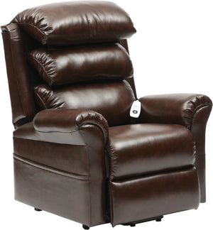 Brown Chestnut Aidapt Ecclesfield Series Wall Hugging Rise & Recline, PU Material, Recliner Chair for Elderly and Disabled, with remote