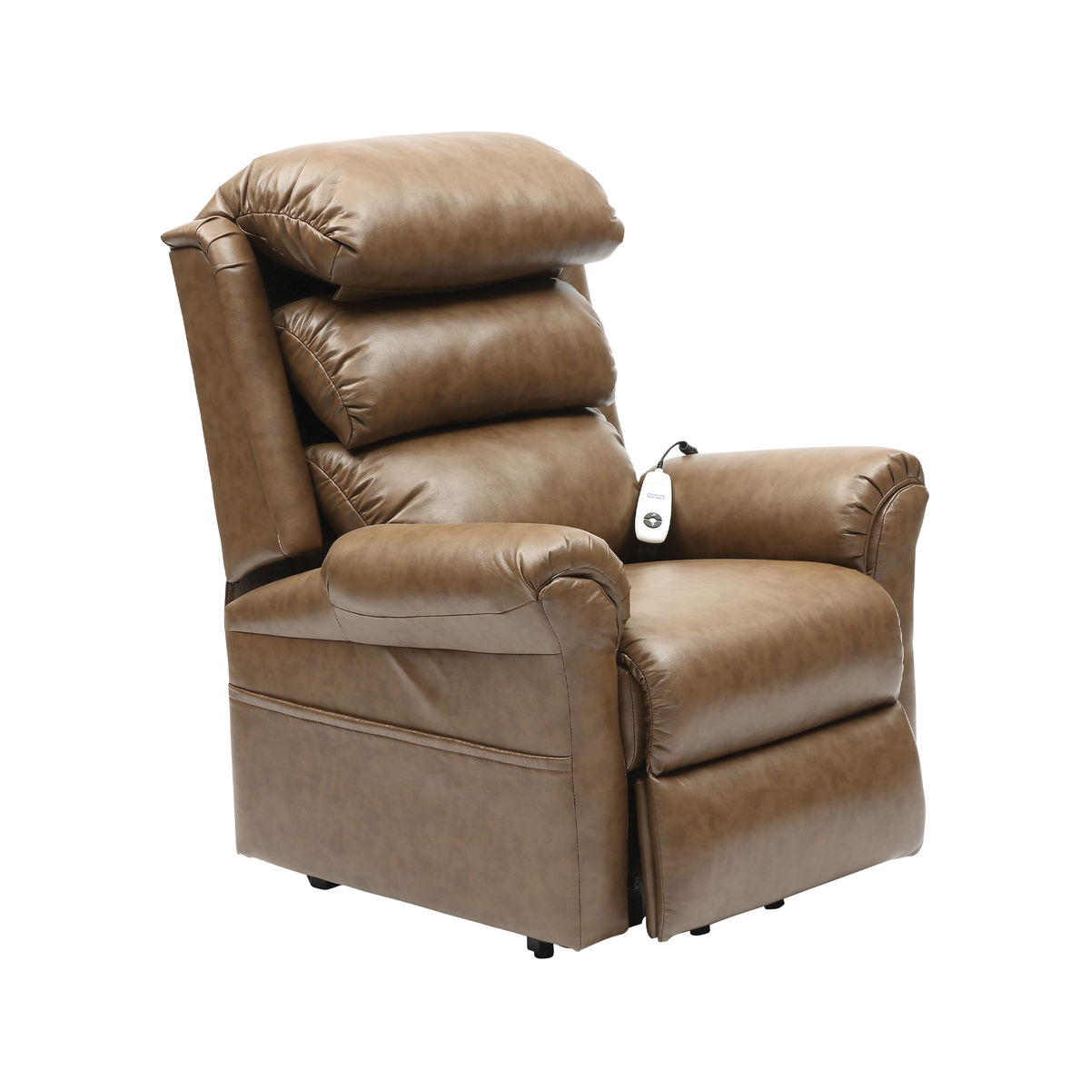 Brown Nutmeg Aidapt Ecclesfield Series Wall Hugging Rise &amp; Recline, PU Material, Recliner Chair for Elderly and Disabled, with remote