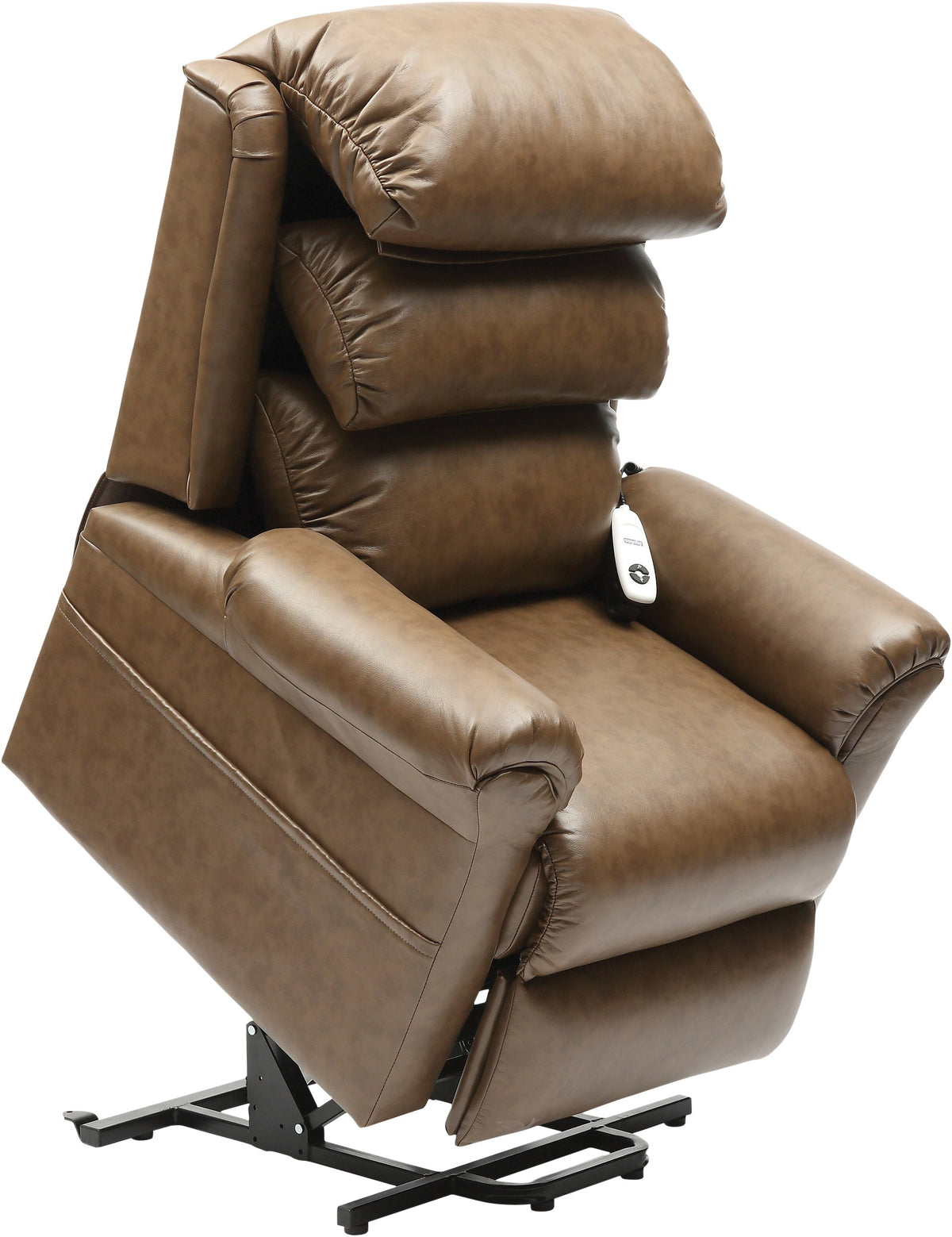 Brown Nutmeg Aidapt Ecclesfield Series Wall Hugging Rise &amp; Recline, PU Material, Recliner Chair for Elderly and Disabled, with remote, risen