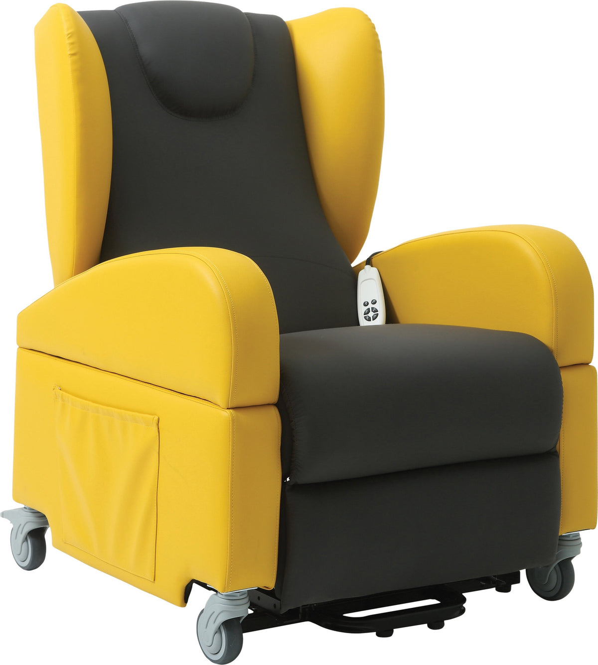Yellow and black Aidapt Brookfield Dual Motor Rise and Recline Chair