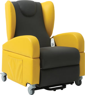 Yellow and black Aidapt Brookfield Dual Motor Rise and Recline Chair