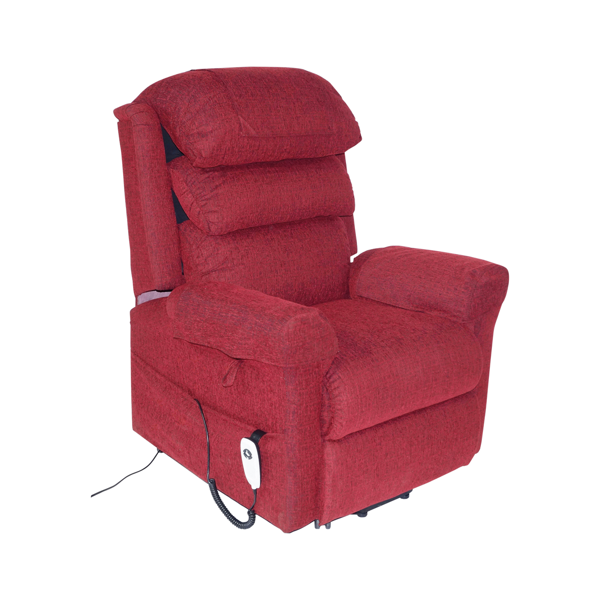 Red Aidapt Ecclesfield Series Wall Hugging Rise &amp; Recline, Chenille Material Recliner Chair for Elderly and Disabled